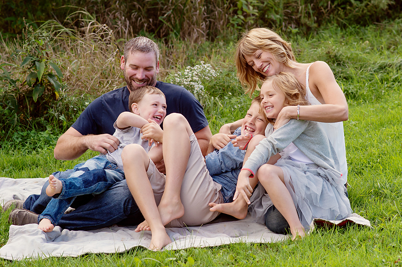 family portrait outside