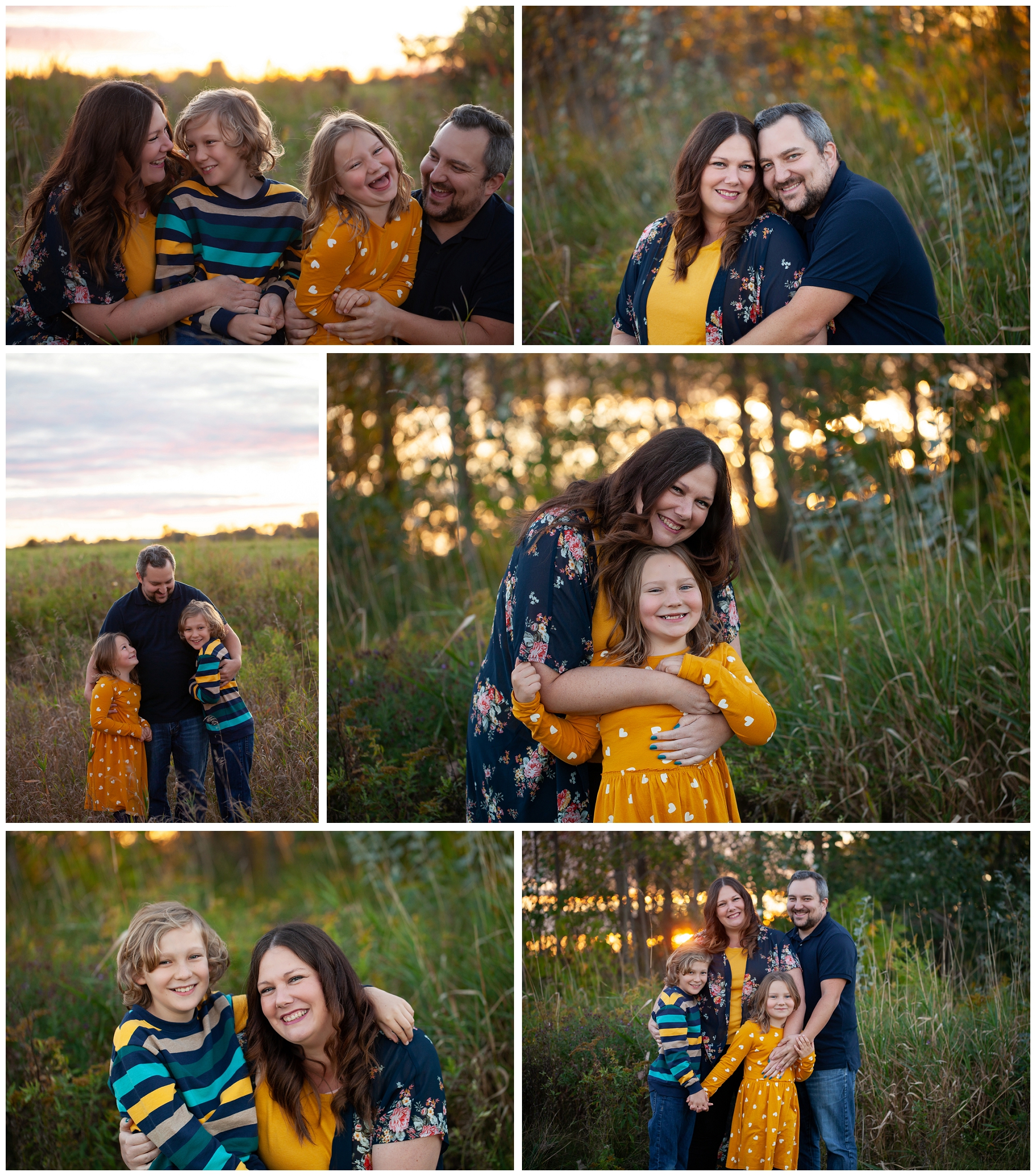 family portraits sunset