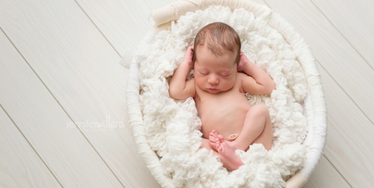 newborn boy gender neutral white background photography