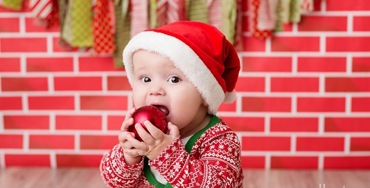 baby santa portrait christmas photography