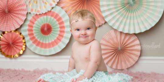 baby girl portrait studio photography