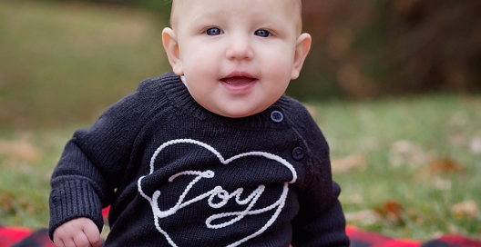 baby portrait outside in the Fall