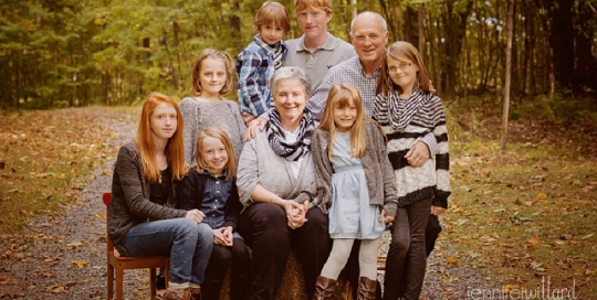 grandparents with grandchildren portrait