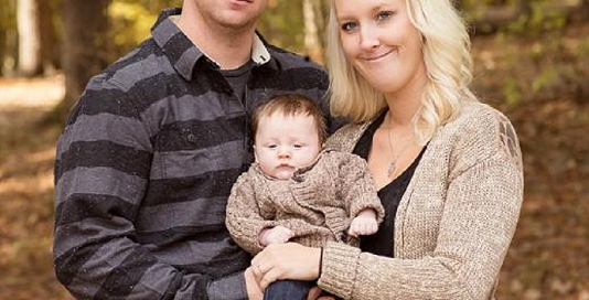 parents with baby portrait