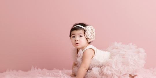 pink tutu baby portrait