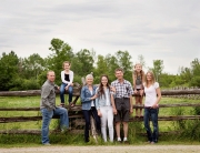 Family portraits on farm