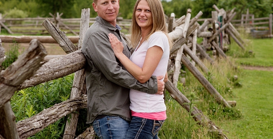 couple portrait on farm