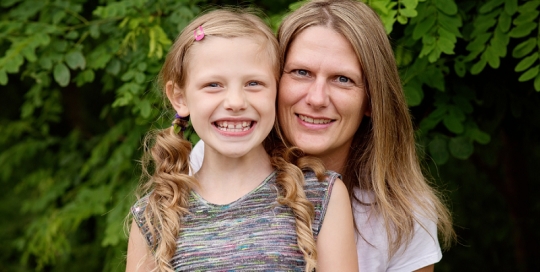 mom and daughter portrait