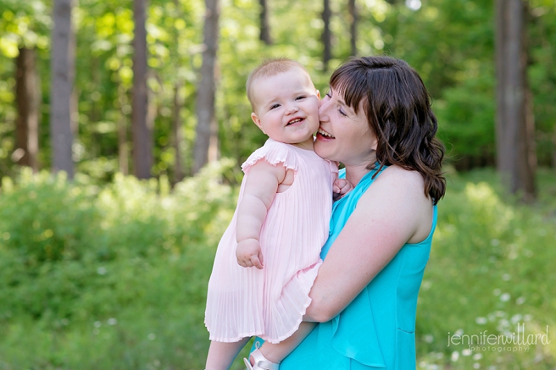 family photography in forest