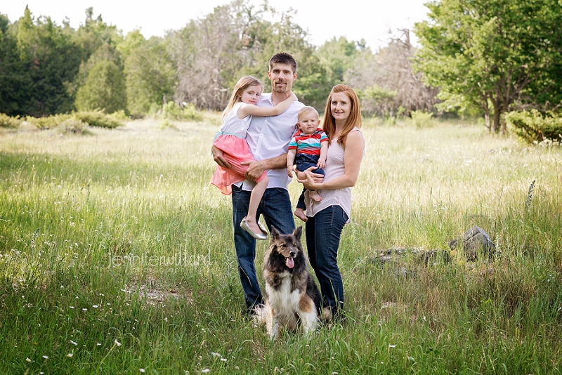 family photography with dog