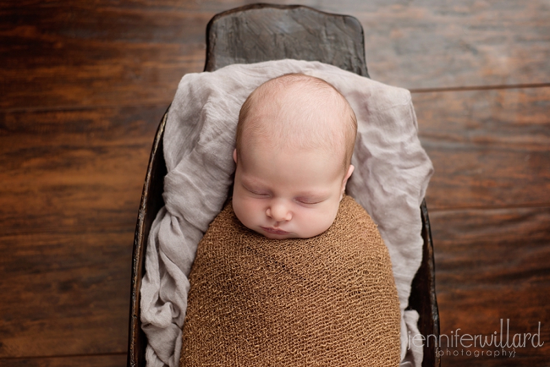 baby in trench bowl