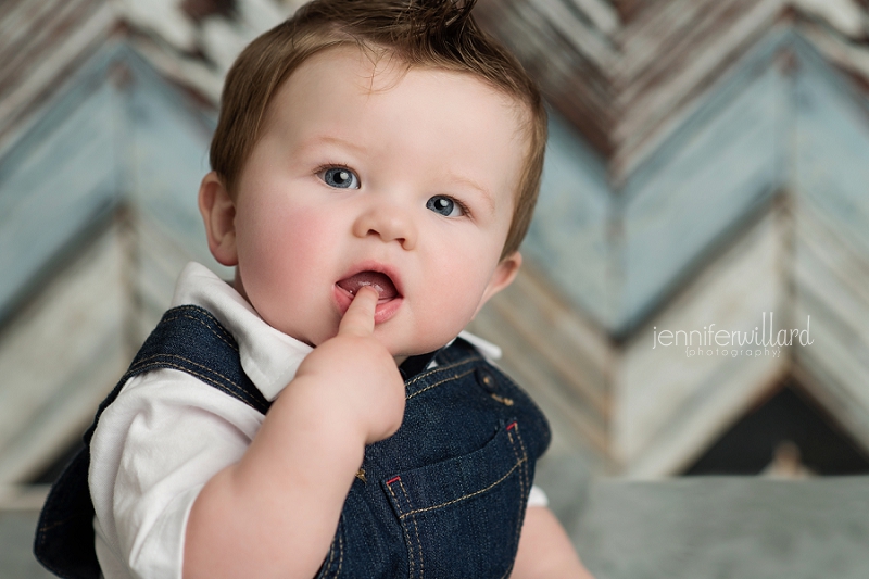 little boy in studio