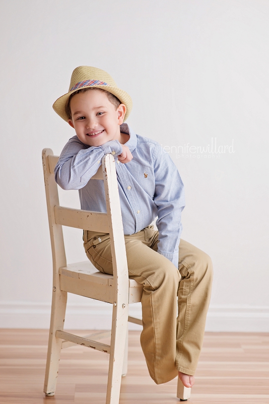 studio portrait picture of boy