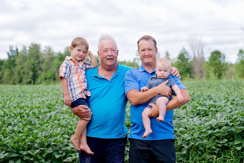 extended family with baby portrait