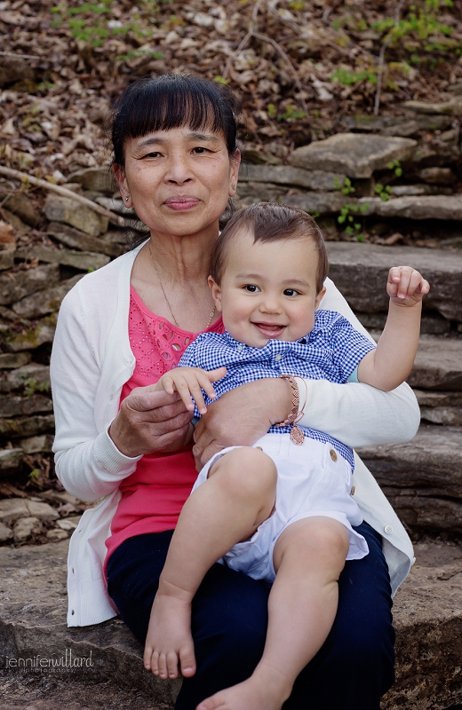 family picture with grandmother