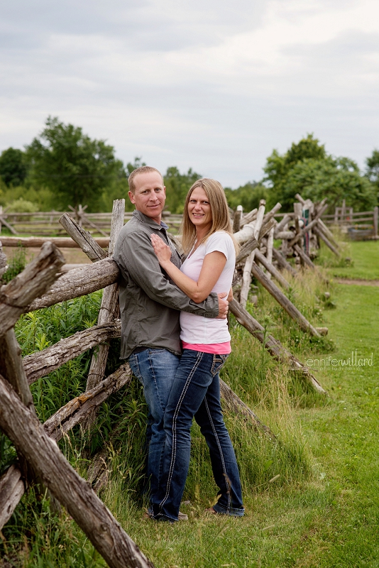 mom and dad picture on farm