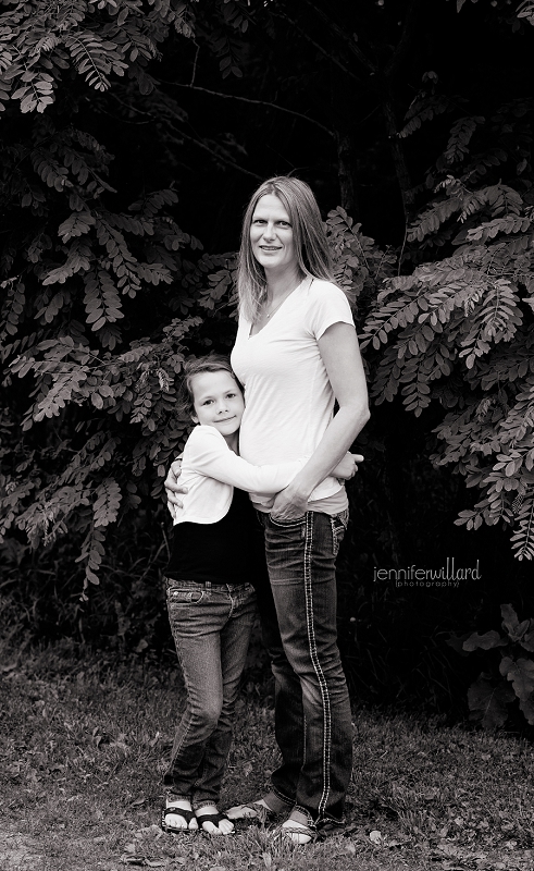 family picture in black and white