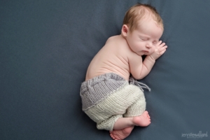 newborn portrait on blanket