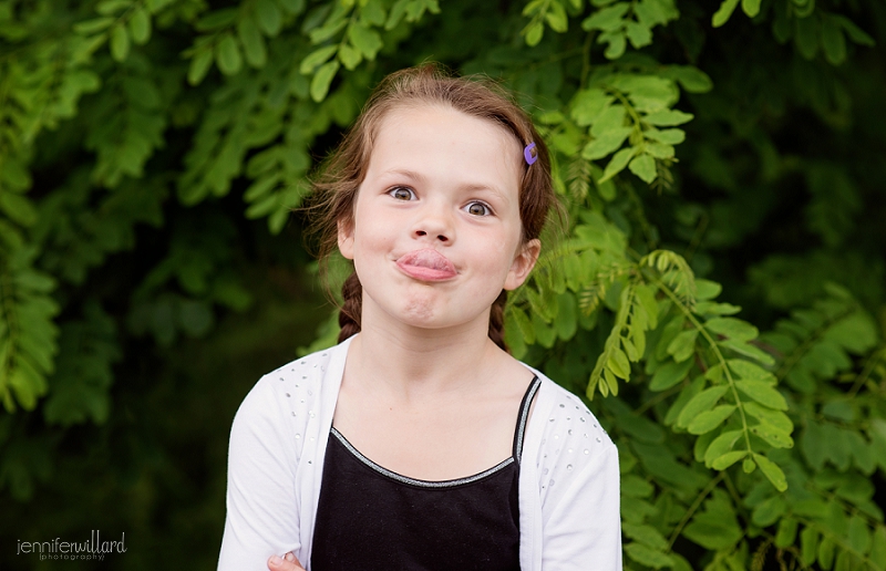 silly face picture of little girl