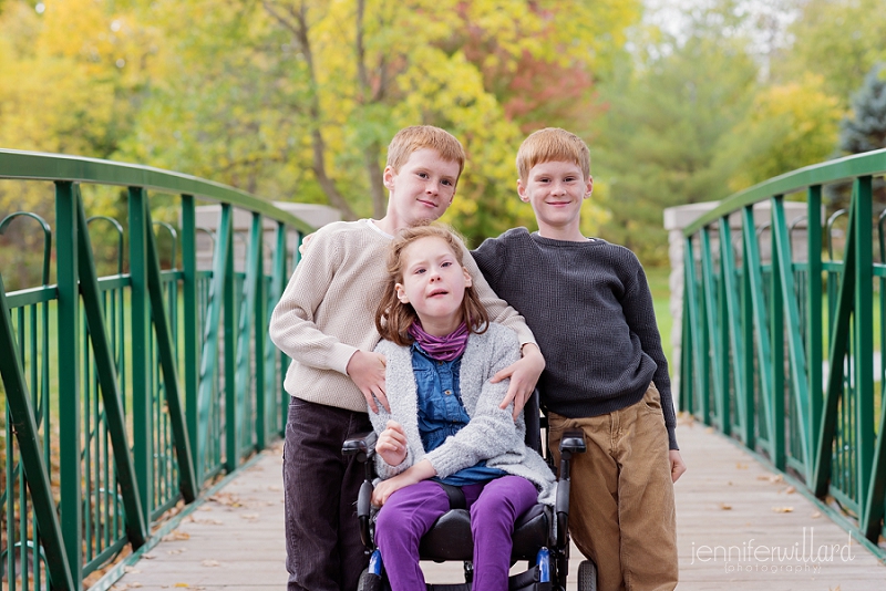 children portrait in park