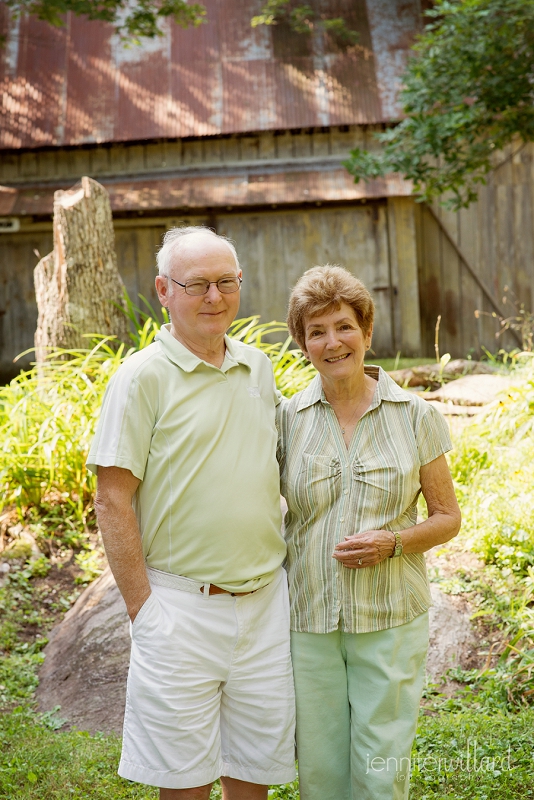 family portraits at the cottage