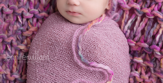 newborn-portrait-purple-wrap-bonnet-ygk-photographer