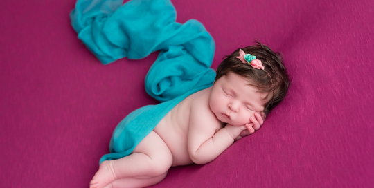 kingston-newborn-portraits-purple-blanket-flower-headband-blue-wrap