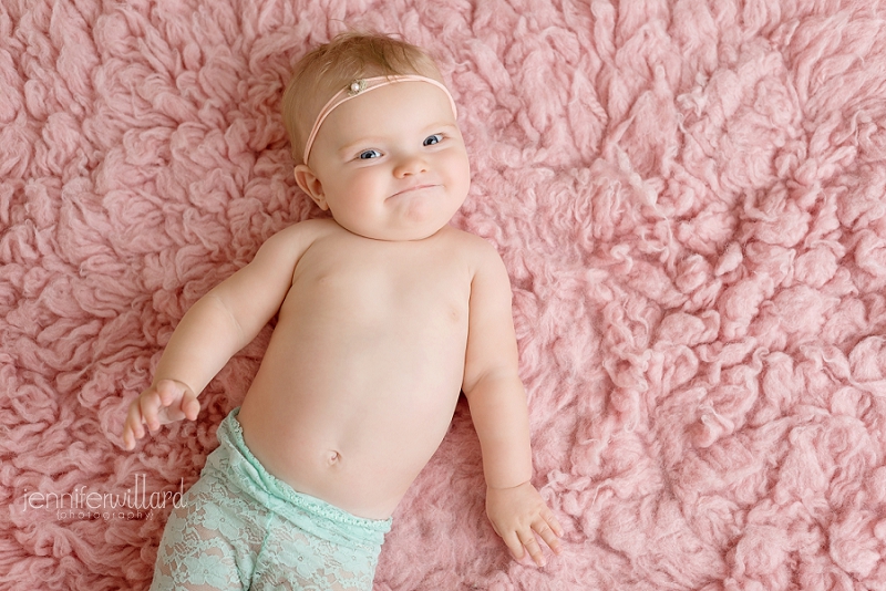 baby-milestone-portraits-6-month-old-pink-green-theme