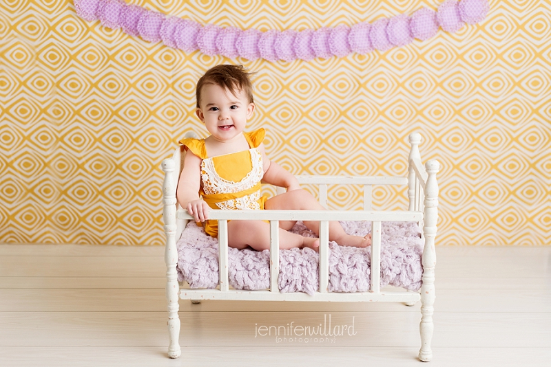 baby-girl-first-year-milestone-pictures-yellow-purple-set-design-clothing-kingston-photographer