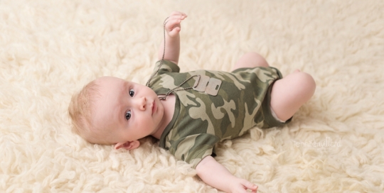 3-month-old-baby-picture-studio-cream-flokati-green-army-onesie-kingston-portrait-studio