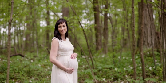 ethereal goddess outdoor forest expecting mother pregnancy portrait kingston ontario maternity photographer