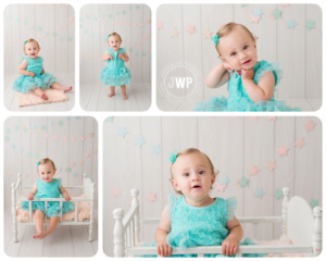 Posed Studio Portrait Baby girl first birthday pictures Kingston Photographer