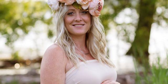 Lemoine Point Kingston Maternity Portrait with flower crown