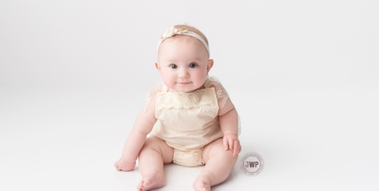 baby girl cream romper kingston baby photographer