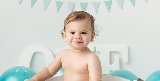 baby first birthday bubble bath after cake smash Kingston baby photographer