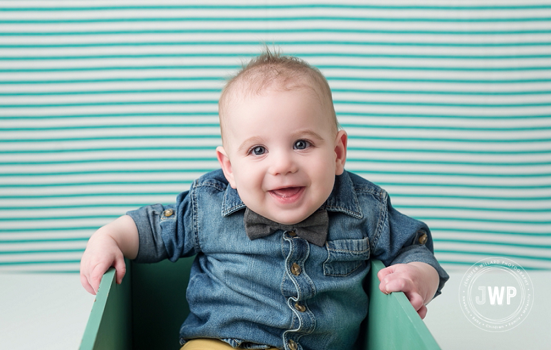 baby studio portrait 6 month sitter session Kingston Baby Photographer