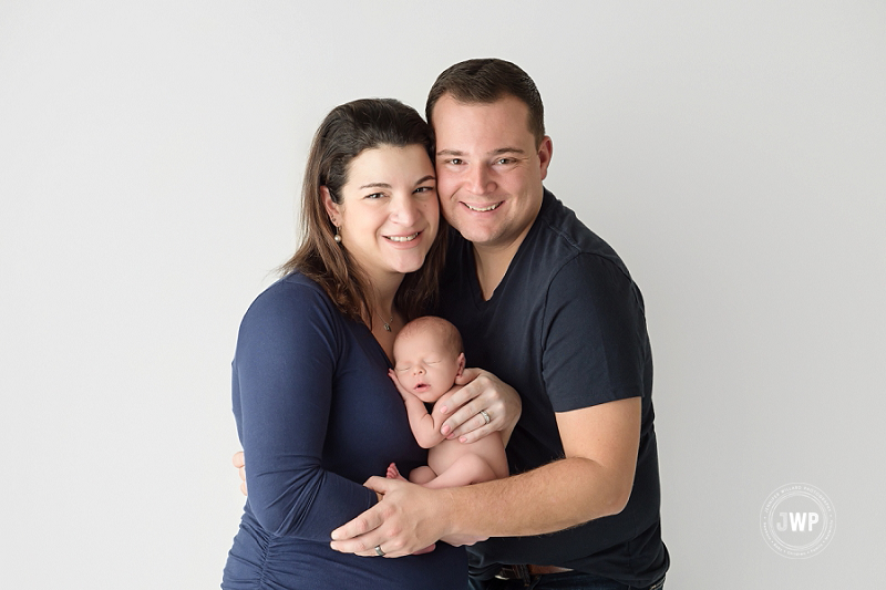 posed newborn picture father mother son Kingston Newborn Photographer