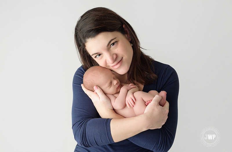 posed newborn picture mother son Kingston Newborn Photographer