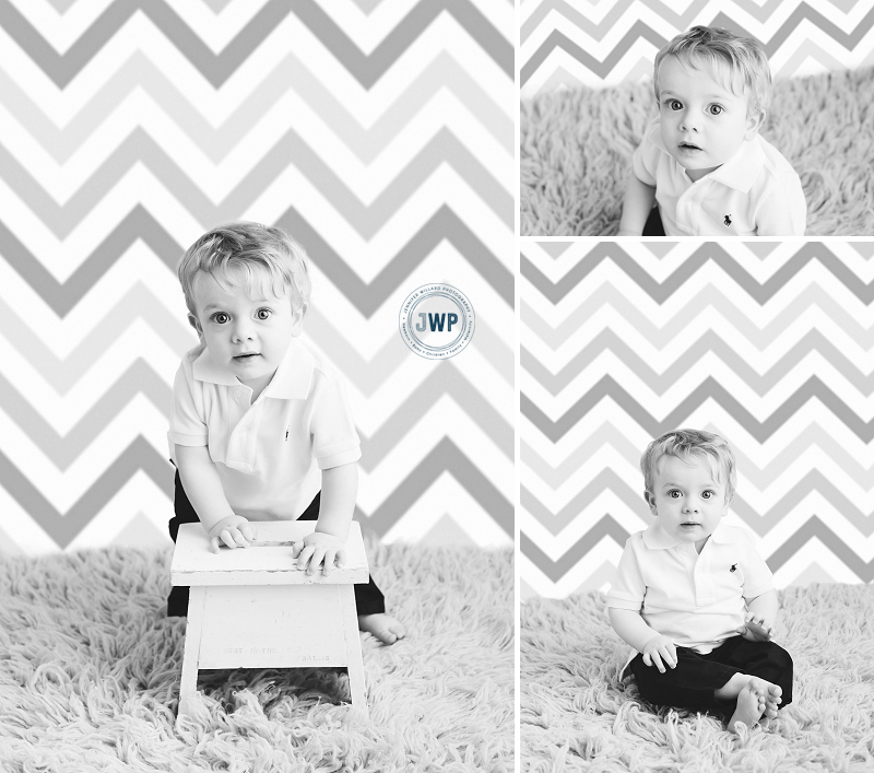 First Birthday Portraits stripe backdrop Kingston Baby Photographer