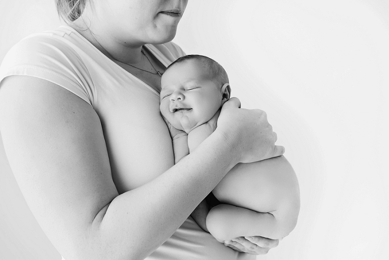 Posed Newborn Portrait mother son Kingston Baby Photographer