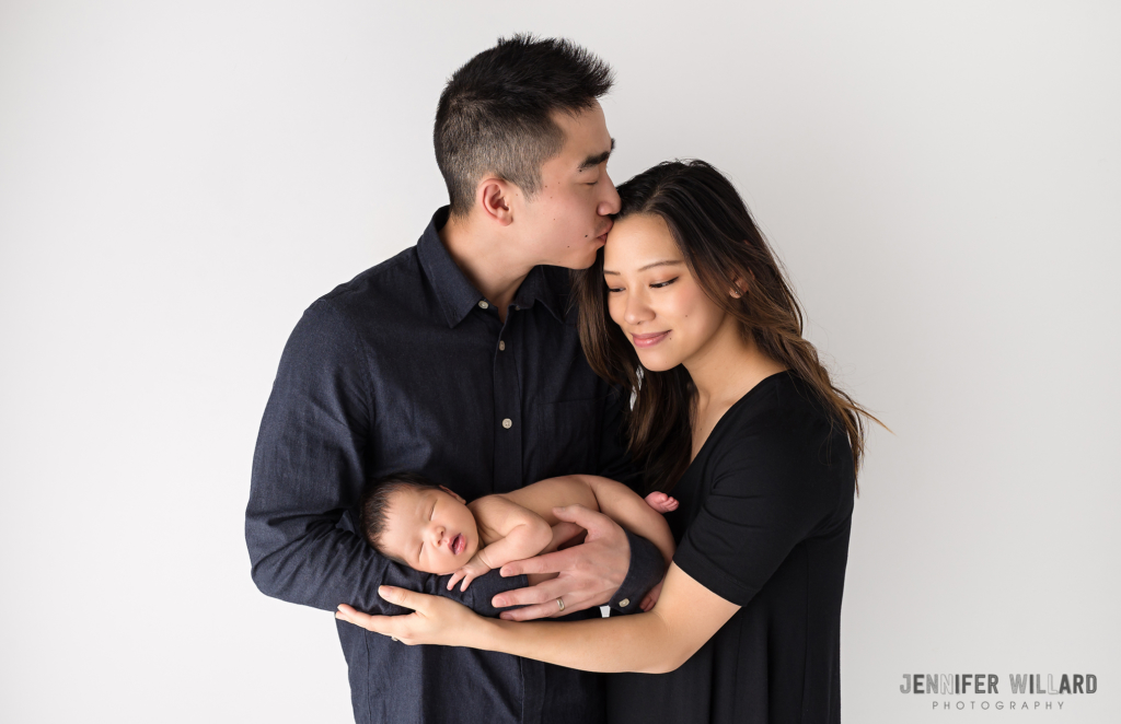 family posed portrait newborn baby Kingston Ontario Photographer