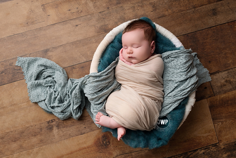 newborn posed portrait bowl Kingston baby Photographer