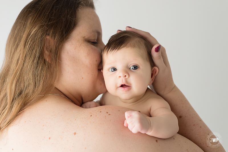 newborn posed portrait mother son YGK Photographer