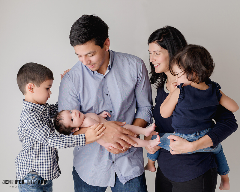 baby portrait studio family picture with newborn Kingston family photographer