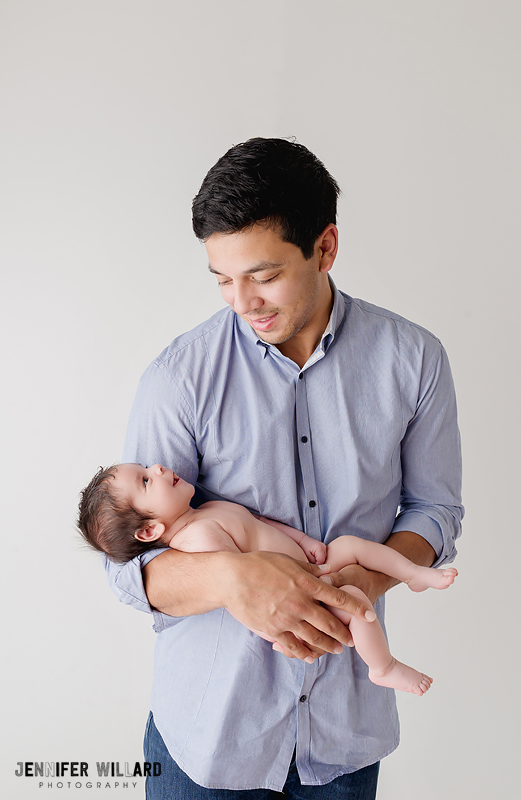 father son newborn portrait Kingston infant photographer