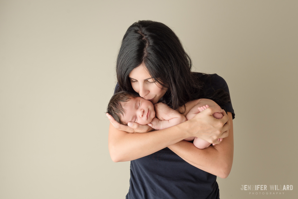 infant posed portrait mother son Kingston newborn photographer