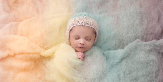 rainbow baby newborn girl kingston children photographer