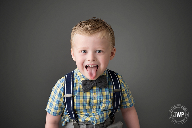 birthday boy 4 years suspenders bowtie Kingston birthday photographer