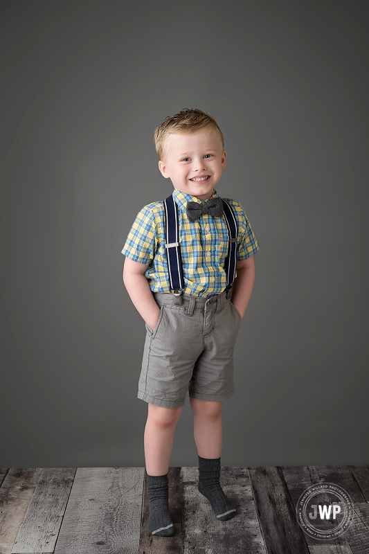 birthday boy 4 years suspenders bowtie Kingston children photographer