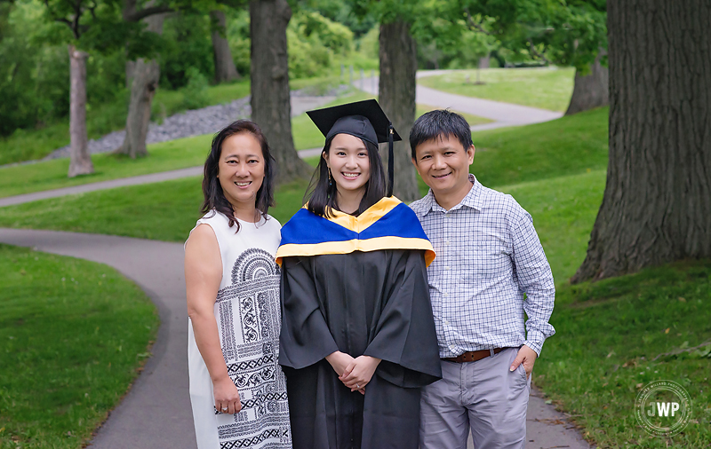 Graduation Queen University cap gown trails lake ontario park Kingston Photographer